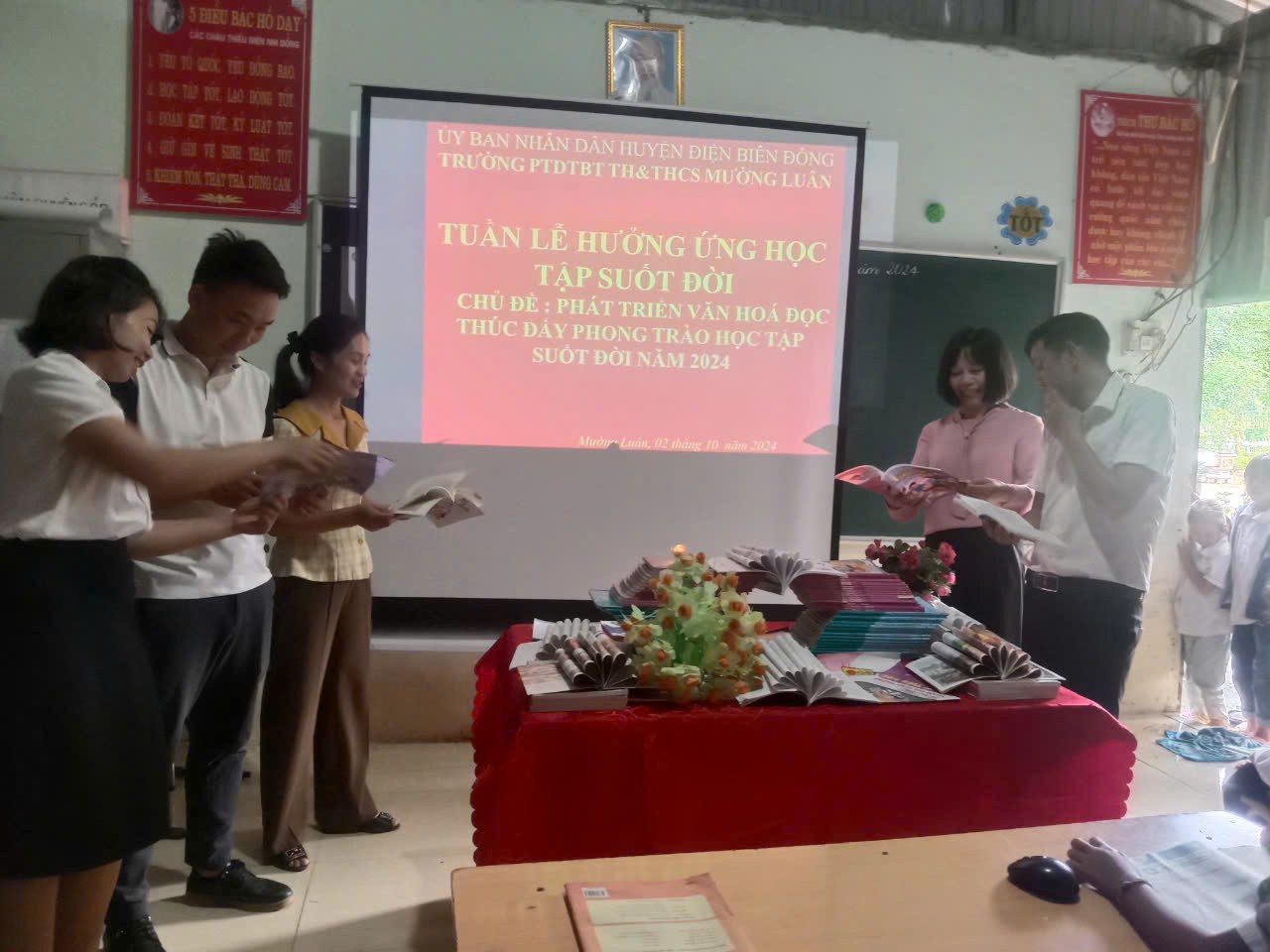 HỌC SINH TRƯỜNG PTDTBT-TH&THCS MƯỜNG LUÂN HƯỞNG ỨNG TUẦN LỄ HỌC TẬP SUỐT ĐỜI VỚI CHỦ ĐỀ: 