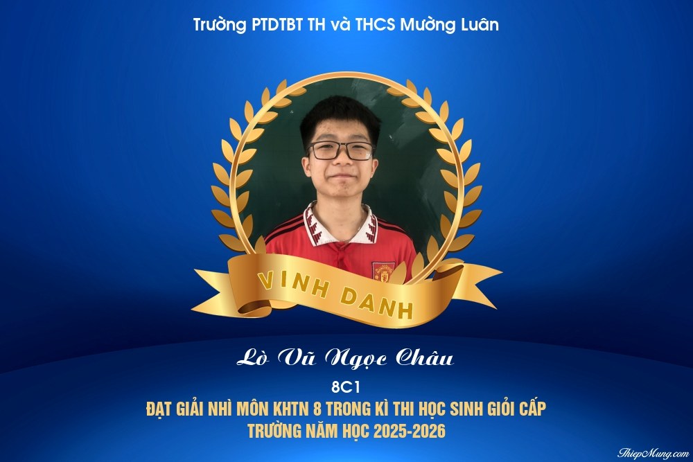VINH DANH HỌC SINH GIỎI CẤP TRƯỜNG NĂM HỌC 2025-2026
